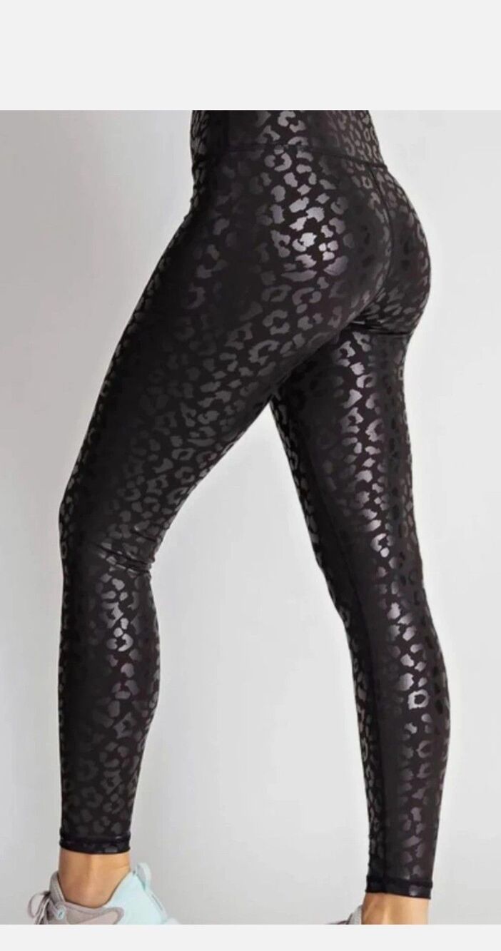 NWT CHICO'S Zenergy Disco Dance Club Animal Print Stretch Legging Sz 2 12/14